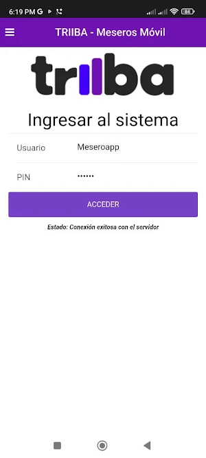TRIIBA - MESEROS APP Screenshot 0
