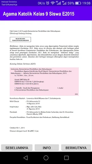 Agama Katolik Kelas 9 Siswa E2015 Screenshot 1