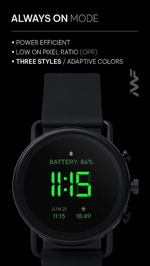 Awf Digital 1 - watch face Screenshot 3