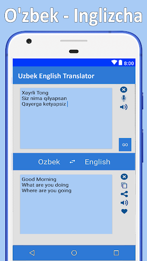 Englishcha O'zbekcha Tarjimon Screenshot 2