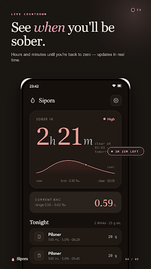 Sipora – Alcohol & BAC Tracker Screenshot 3