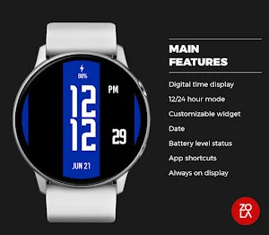 Black Blue Watch Face Screenshot 1