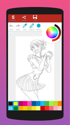Anime Coloring Book for Adults Screenshot 3