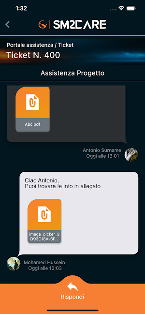 SM2CARE Support Screenshot 2