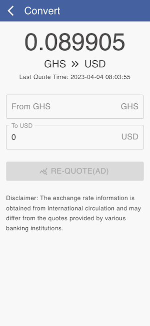 USD to Ghanaian Cedis Screenshot 3