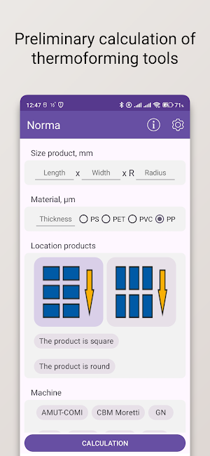 Norma - thermoforming tools Screenshot 0