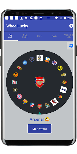 Spin the wheel, Party Game, Random Football Team Screenshot 0
