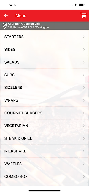 Crunchh Gourmet Grill Screenshot 2