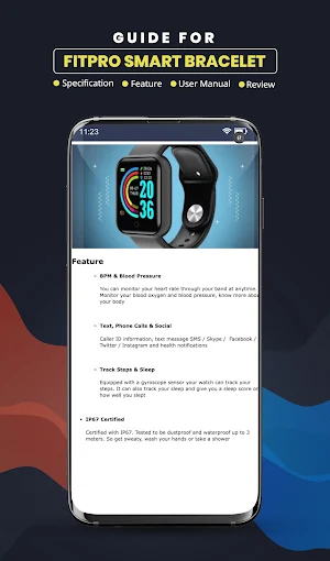 Fitpro Smart Bracelet App Hint Screenshot 1