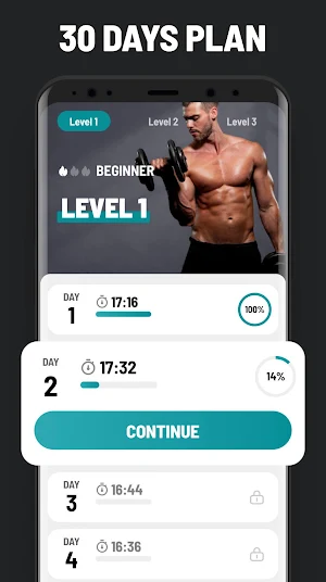 Dumbbell Workout at Home - 30 Day Bodybuilding Screenshot 1