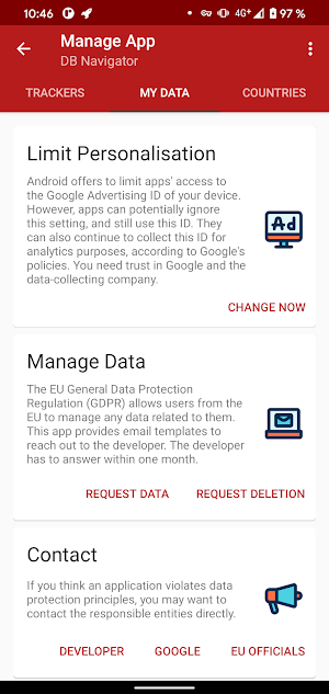 TrackerControl Slim – Privacy made easy Screenshot 3