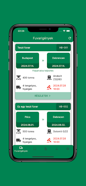 FuvarApp Screenshot 0