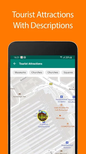 Frankfurt Offline Map and Travel Guide Screenshot 0