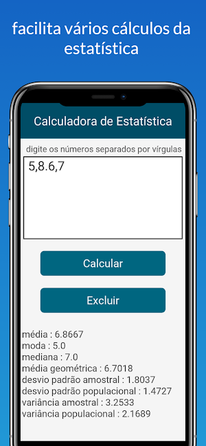 Calculadora de Estatística PRO Screenshot 0