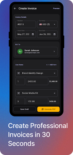 Slipd - Offline Invoice Maker Screenshot 2