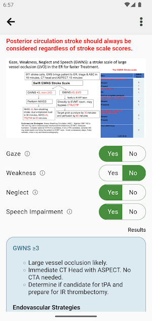 Stroke Management Screenshot 2
