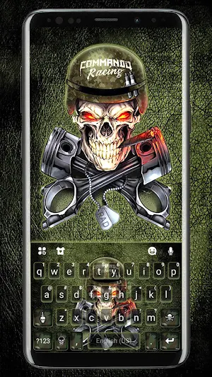 Skull Soldier Keyboard Theme Screenshot 0