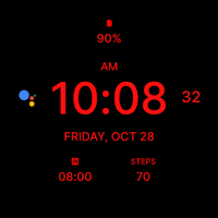 Pure Red Watch Face