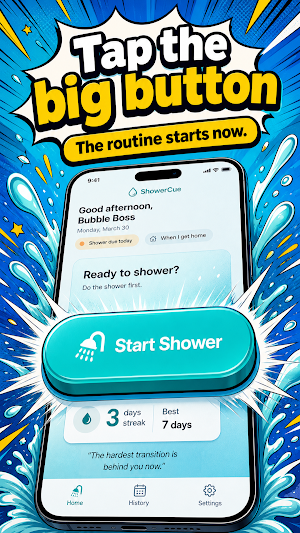 Showering, Reminders + Timer Screenshot 1
