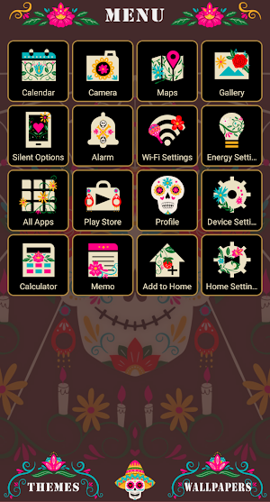 Flamboyant Skulls Theme +HOME Screenshot 3