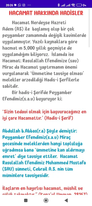 Osmanlı Hacamat Takvimi Screenshot 1