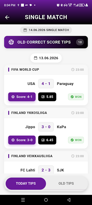 Sure Correct Predictions Screenshot 1