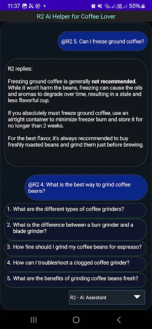 R2 Ai Helper for Coffee Lovers Screenshot 0