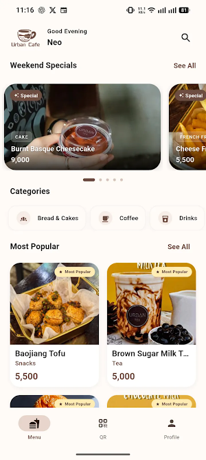 Urban Cafe Screenshot 1