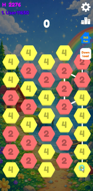 [365fun] MergeHexa 2048 Screenshot 0