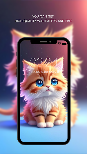 Cute Cat Wallpaper HD Screenshot 0