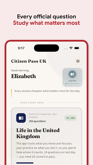 Citizen Pass: UK Life Test Screenshot 1