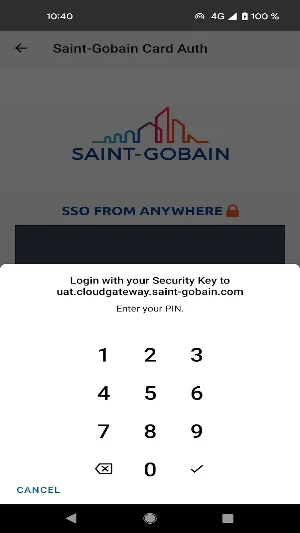 Saint-Gobain CardAuth Screenshot 0