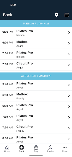 Pilates ProWorks Screenshot 1