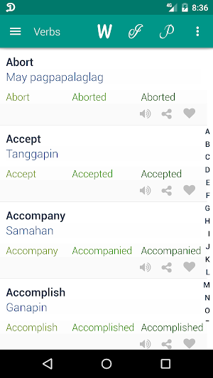 Verb Filipino Screenshot 0