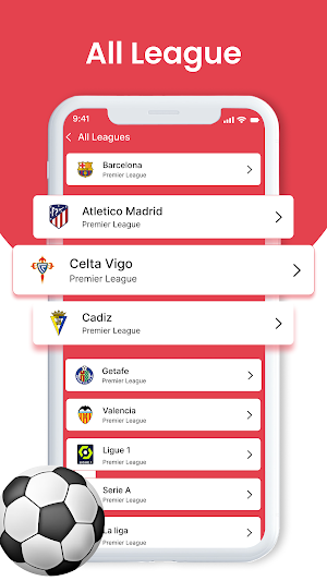Live Soccer Football Score App Screenshot 1