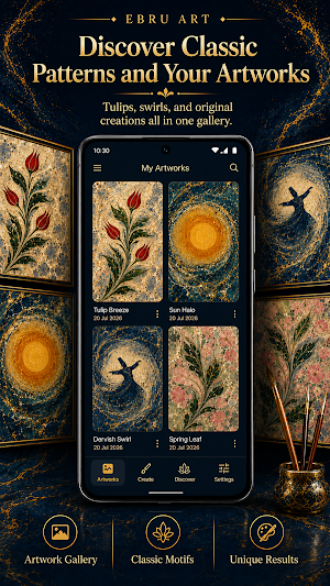Ebru Art ◎ Relaxing Hobby Screenshot 3