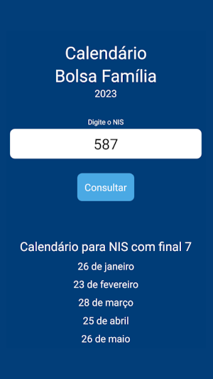 Calendário Bolsa Família 2023 Screenshot 1