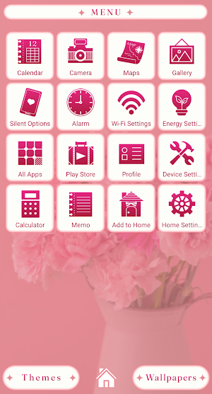 Pink Carnations Theme +HOME Screenshot 1