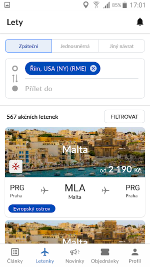 Letenky.com - levné letenky Screenshot 2