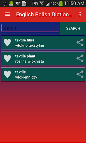 Free English Polish Dictionary Screenshot 2