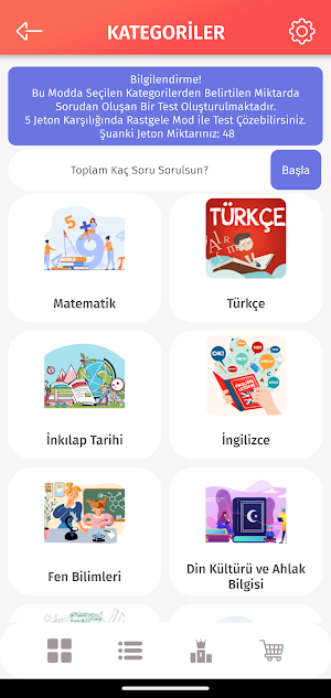 8. Sınıf Tüm Dersler Test Screenshot 3