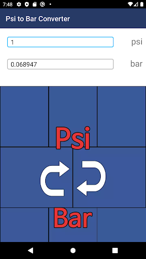Psi to Bar Converter Screenshot 2