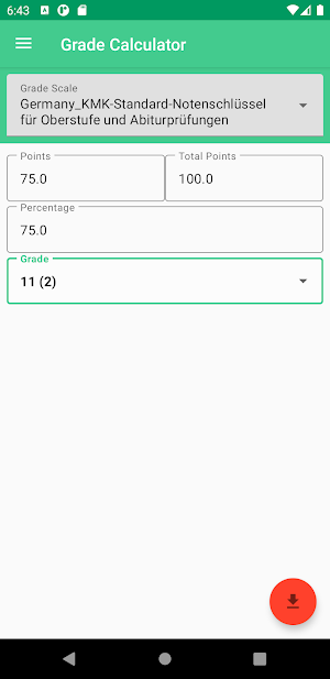 Grading Scale Screenshot 0