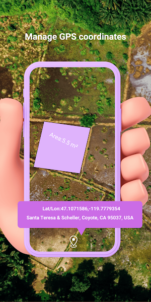 GPS Coordinate Area Measure Screenshot 0