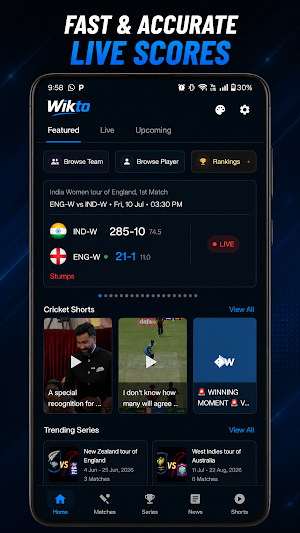 Wikto: Cricket Live Line Score Screenshot 0