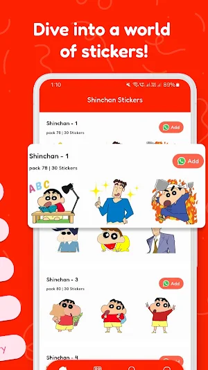 Shinchan Stickers Screenshot 1