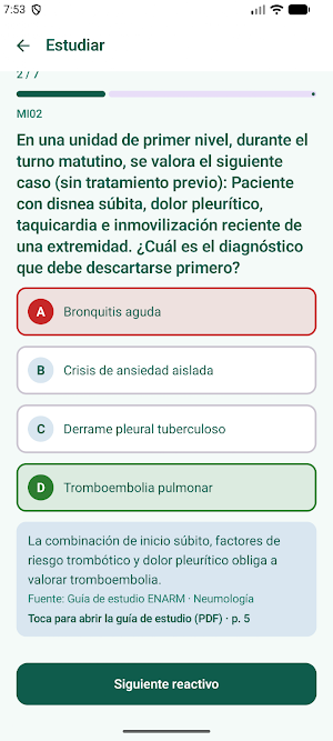 Simulador ENARM 2027 Práctica Screenshot 1