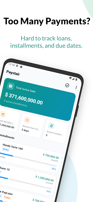 Paystair: Installment Tracker Screenshot 0