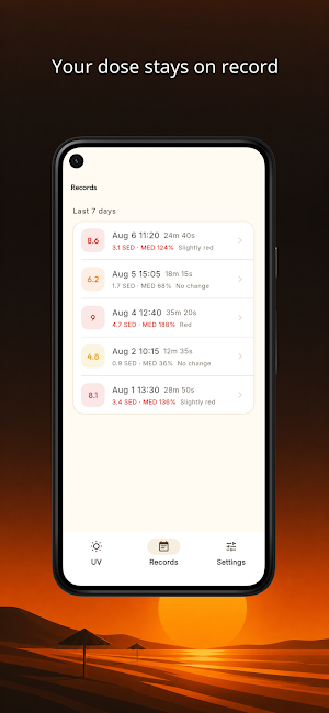 UV Index & Sun Timer - Solvora Screenshot 2