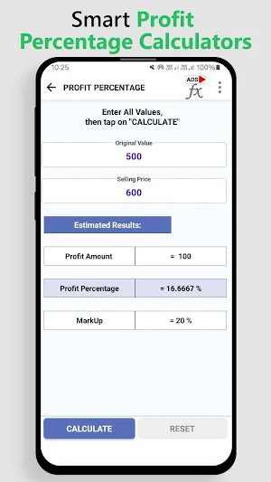 Profit Percentage Calculator Screenshot 1